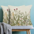 thumbnail image 5 of Sage Green Pillow Covers 16x16 Inch Set of 2, Spring Wildflower Plant Throw Pillows Case,Seasonal Floral Outdoor Decorative Flowers Farmhouse Decor Cushion Covers for Home Sofa Bed Couch, 5 of 6