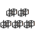 thumbnail image 1 of Pedales de nailon con rodamientos dobles DU y reflector (negros), 1 of 4