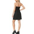 thumbnail image 3 of INSPIRE CHIC Women's Stapless Sleeveless Tube Denim Dress Mini Dress XS Black, 3 of 6