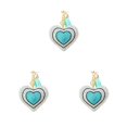thumbnail image 2 of Langgg Keyring Keyholder DIY Small Decorative Purse Pendent Multipurpose Sweet Gift Workmanship Bag Decor Heart Keychain Light Blue 3Set, 2 of 6