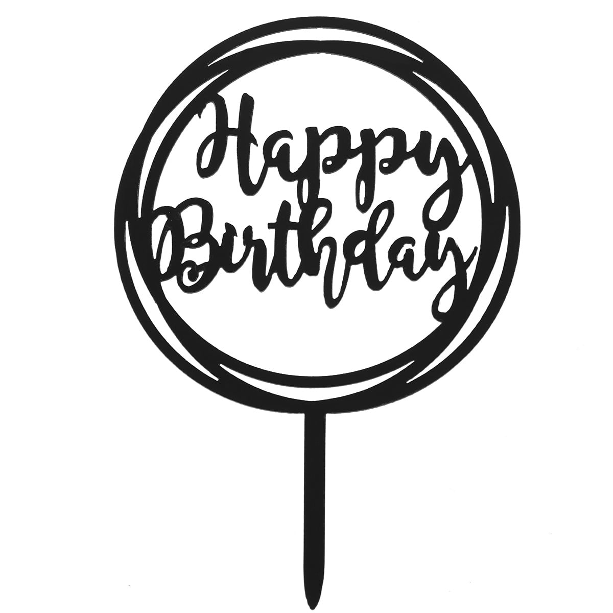Happy Birthday Acrylic Cake Topper Multi-circle Cake Topper Cake