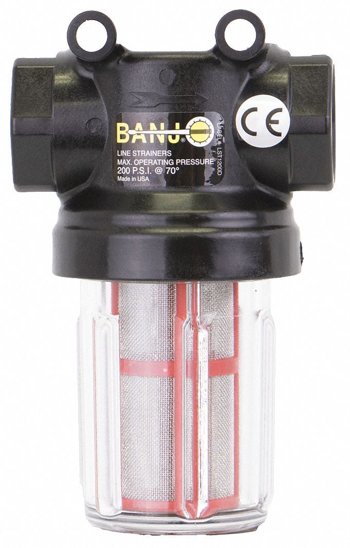 Banjo Inline Strainer,4 3/16" H,297 micron LSTM07550C