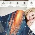 thumbnail image 3 of Shiartex   Space Blanket for Kids,Milky Way Solar System Space Adventure Planet Rocket Galaxy Starry Sky Constellation Flannel Blanket,Ultra Soft Fluffy Bed Blanket Throw for Sofa Couch White, 3 of 6