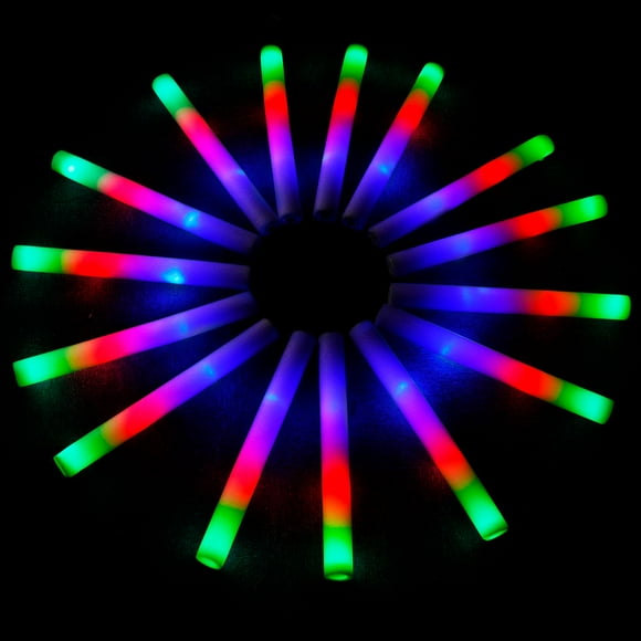 Barras luminosas Bietrun de espuma, 53 unidades, con 3 modos de parpadeo colorido