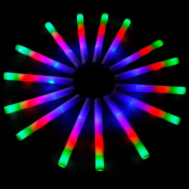 Barras luminosas Bietrun de espuma, 53 unidades, con 3 modos de parpadeo colorido