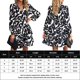 thumbnail image 2 of Vestido Vestido elegante estampado con volantes para mujer, vestido corto plisado, traje diario de estilo informal Ygjytge Negro T XL para Mujer, 2 of 7