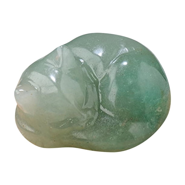 ¡Venta caliente! Decoración de gato durmiente de cristal de cuarzo natural, adornos de jardín en miniatura, decoración de estatua de cristales de gato de meditación para escritorio/hogar/maceta