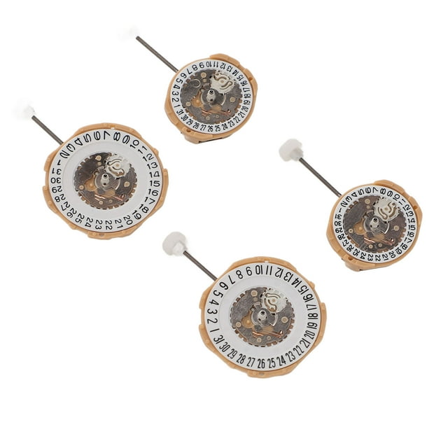Movimiento De Reloj De Cuarzo, Accesorio Mano De Obra Exquisita 6:00 3:00 Posición Calendario Movimiento De Reloj 4 Piezas Para Reloj De Pulsera