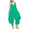 thumbnail image 2 of HAPPY BAY Women's Loose Long Jumpsuit Cami Rompers Playsuit OSFM 14-16W [L- 1X] Shamrock Green_C121, 2 of 5