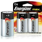 Energizer Alkaline Battery, "D" Size, 2/PK ()