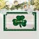 thumbnail image 5 of Decoraciones para el Día de San Patricio, Accesorios para el Día de San Patricio, 4 manteles individuales nuevos de lino con estampado de cuatro hojas, manteles aislantes para fiestas navideñas, mante, 5 of 6