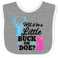 thumbnail image 3 of Inktastic Gender Reveal Will It Be a Little Buck or Doe? Girls Baby Bib, 3 of 4