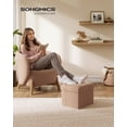 thumbnail image 2 of Otomana SONGMICS con almacenamiento plegable, 31 x 41 x 31 cm, 130 kg de carga, 2 of 7