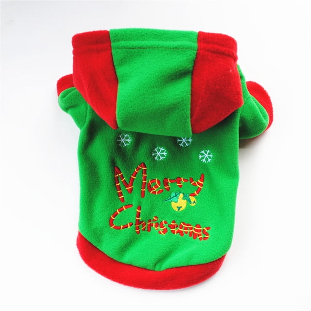 Vestido de Navidad para perros, ropa con capucha, jersey con capucha para cachorros, disfraz de Navidad, suministros para animales Sincero Hogar