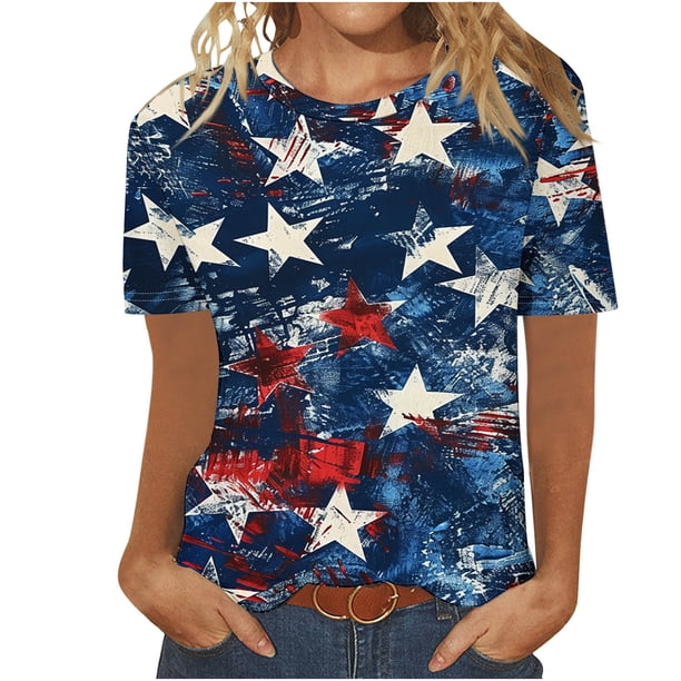Pantalones Cortos para Mujeres Sexy, Moda Casual Impreso Cuello Redondo Camiseta de Manga Corta para el Verano Y Diario