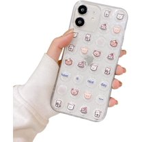 Compatible with iPhone 11 Case,Clear Cute Bear Cartoon Pattern for Girls Boys Women Soft TPU Christmas Shockproof Anti-Scratch Protective Cases for iPhone 11-Clear