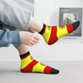 thumbnail image 6 of Women Men Athletic Socks Spanish Flag Cushioned Quarter Ankle Socks, 6 of 7