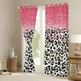 thumbnail image 3 of Feelyou Modern Cheetah Print Black Out Curtains, Fashion Glitter Curtains Pack of 2 (42x63 Each), Simple Abstract Polkadots Bedroom Curtains, Blackout Curtains Bedroom Decor, 3 of 6