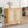 thumbnail image 1 of vidaXL Sideboard SENJA Rattan Look Brown 80x35x80 cm Solid Wood Pine, 1 of 5