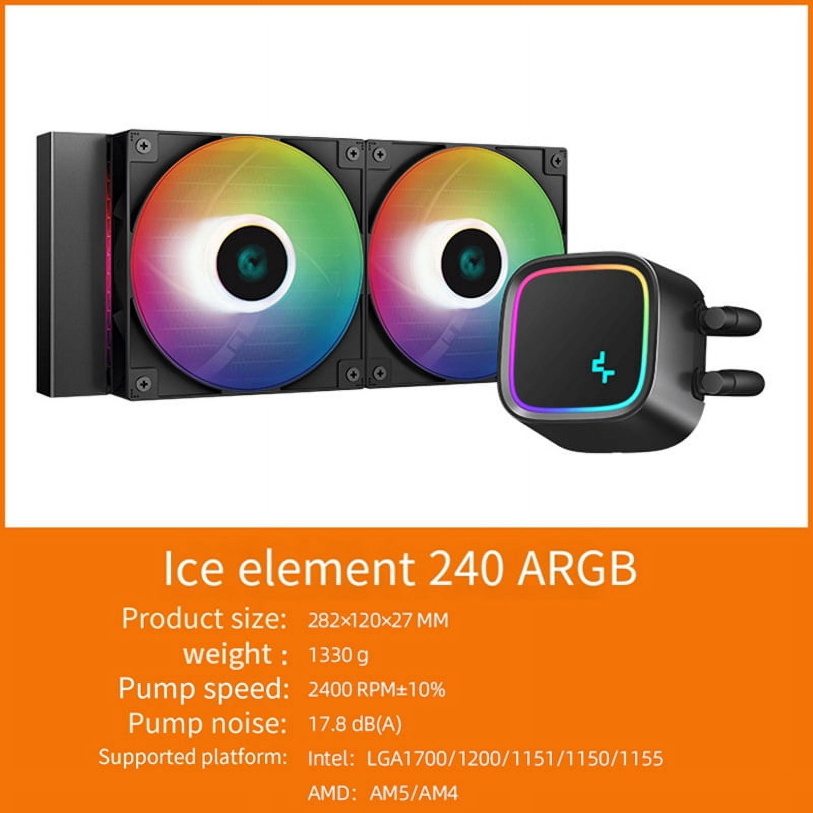 Computer CPU Radiator LS520 SE Digital 240mm CPU AIO Liquid Cooler with 4th Gen Dual-Chamber Pump, ARGB Fans