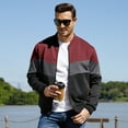 thumbnail image 4 of Men's Bomber Jacket Lightweight Casual Zipper Coat with Pockets Ideal for Camping, Hiking, 4 of 10