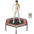 thumbnail image 1 of Soozier 45" Mini Trampoline Indoor with LED Lights and Remote Control, Red, 1 of 10