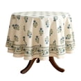 thumbnail image 1 of Mantel ISAENNE Designer de lino blanco, 140 cm de diámetro, 1 of 8