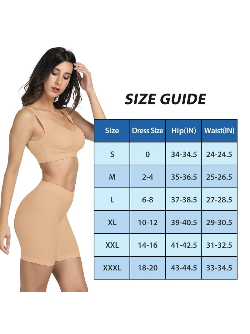 shorts for under dresses walmart Emprella Slip Shorts for Under Dresses, 3 Pack Seamless Womens Bike Shorts