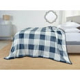 thumbnail image 5 of Clara Clark Ultra Plush Heavy Thick Raschel Imitation Mink Bed Blanket, 82 x 102, Navy Check, 5 of 5