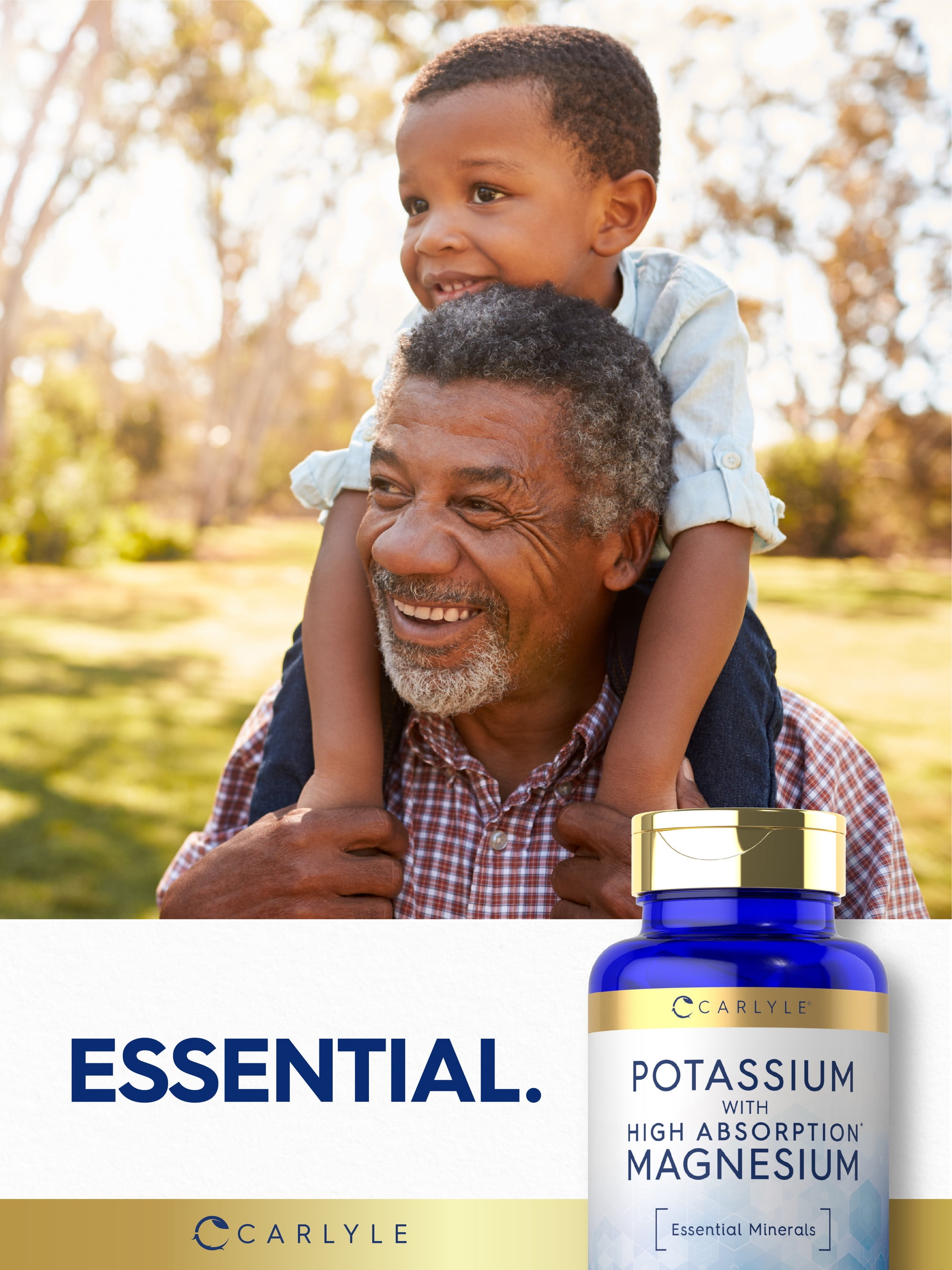 Potassium Magnesium Supplement | 90 Capsules | High Absorption | For Men and Women | by Carlyle