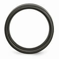 thumbnail image 2 of Solid Titanium Black Titanium with Blue Anodized Grooves 8mm Men's Wedding Band Ring Comfort-Fit Size 11, 2 of 7