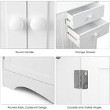 Homfa Kitchen Storage Cabinet, White Buffet Server Cupboard, Floor ...