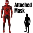 thumbnail image 5 of Disfraz de superhéroe de araña escarlata para Halloween, traje completo de Spiderman, mono Zentai segundo, 5 of 5