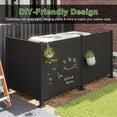 thumbnail image 6 of Domi Outdoor Living Privacy Screen, 3 Panels Metal Fence 50" x 50", Decorative AC Cover & Trash Can Enclosure with Stakes for Backyard, Patio, Garden – Black, 6 of 9