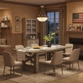 thumbnail image 3 of Wood Farmhouse Dining Table for 6-8, Heavy Duty Large Kitchen Table, 70.87" Long Rectangular Dining Room Tables with Strong Legs, Thickness Tabletop, for Big Family, Dinette, Rustic Grey, 3 of 8