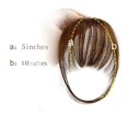 thumbnail image 6 of Clip in Bangs 100% Human Hair Extensions Reddish Brown Clip on Fringe Bangs with nice net Natural Flat neat Bangs with (Wispy Bangs, Medium Brown), 6 of 7