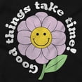 thumbnail image 2 of Positive Good Things Take Time Flower Women Plus Size Graphic Pullover Hoodie Brisco Brands 5X, 2 of 4