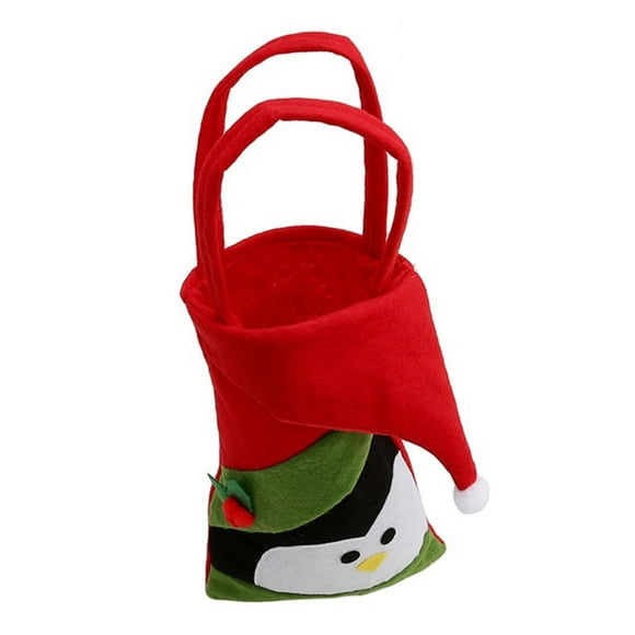 Christmas Candy Bags Stocking Xmas Santa Snowman Reindeer Kid Gift Candy Pouch Sack Stocking Filler