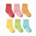 thumbnail image 2 of HCNTES Toddlers Kids Non Slip Socks Kids Crew Socks Children Girls Boys Soft Socks Spring Summer(L01-D,3-5 Years), 2 of 6