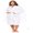 White, variant on Skylinewears Woman Cotton Bathrobe Terry Cloth Knee Length Spa Bathrobe Soft Shower Robe