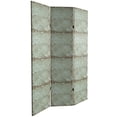 thumbnail image 7 of Oriental Furniture 6 ft. Tall Antiqued Paneling Canvas Room Divider - 3 Panel, 7 of 7