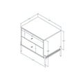 thumbnail image 3 of Manhattan Comfort Jasper Engineered Wood Nightstand in Gray Gloss/Gold, 3 of 8