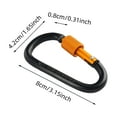 thumbnail image 2 of Boreal Craft Small Room Organization And Storage D Type Carabiner Thickened 8CM Locking Quick Release Nut Buckle Hook Aluminum Alloy Backpack Clip, 2 of 7
