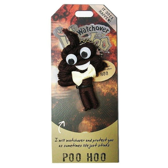 Watchover Voodoo - String Voodoo Doll Keychain - Novelty Voodoo Doll for Bag, Luggage or Car Mirror - Poo Hoo Voodoo Keychain, 5 inches