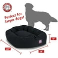 thumbnail image 3 of Majestic Pet Poly/Cotton Bagel Pet Bed for Dogs, Calming Dog Bed Washable, Large, Black, 3 of 6