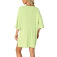 thumbnail image 3 of INSPIRE CHIC Women's Oversized Lounge Set Workout Sweatsuits T-Shirt with Biker Shorts Outfits Sets XL Mint Green, 3 of 6
