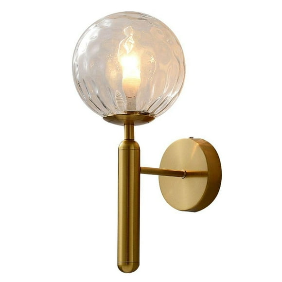 KCO Lighting Modern Wall Sconce Indoor Wall Sconce with Clear Glass Shade Gold Bathroom Vanity Light