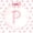 Pink White P, variant on Erosebridal Pink Bowtie Black Out Curtains,Dreamy Princess Style H Alphabet Curtains Pack of 2 (42x63 Each) For Girls Kids