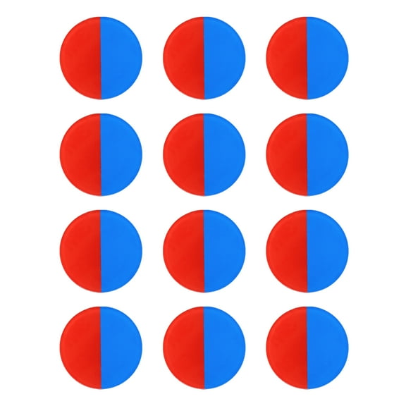 Uxcell Self Stick Hot and Cold Water Label, 12 Pack Acrylic Round Shape Sticker Signs Left Blue/Right Red