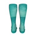 thumbnail image 6 of Honeii Teal Turquoise1 Print Calf Socks Sports Socks Seamless Toe, Trouser Socks,Knee High Long Socks for Women and Men-One Size, 6 of 8
